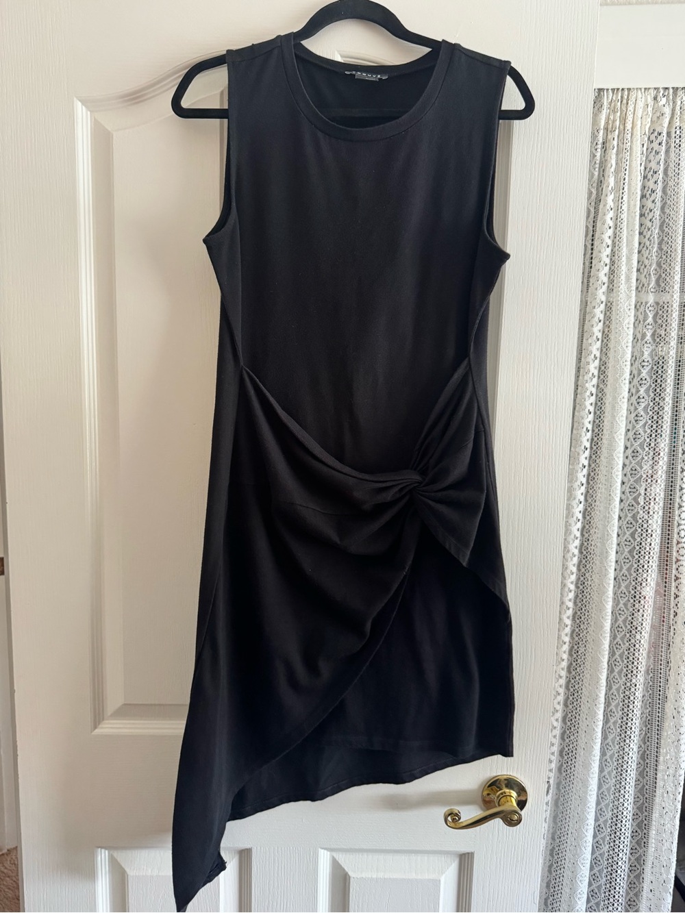 Trouvé Black Twist Front Asymmetrical Dress – Size L